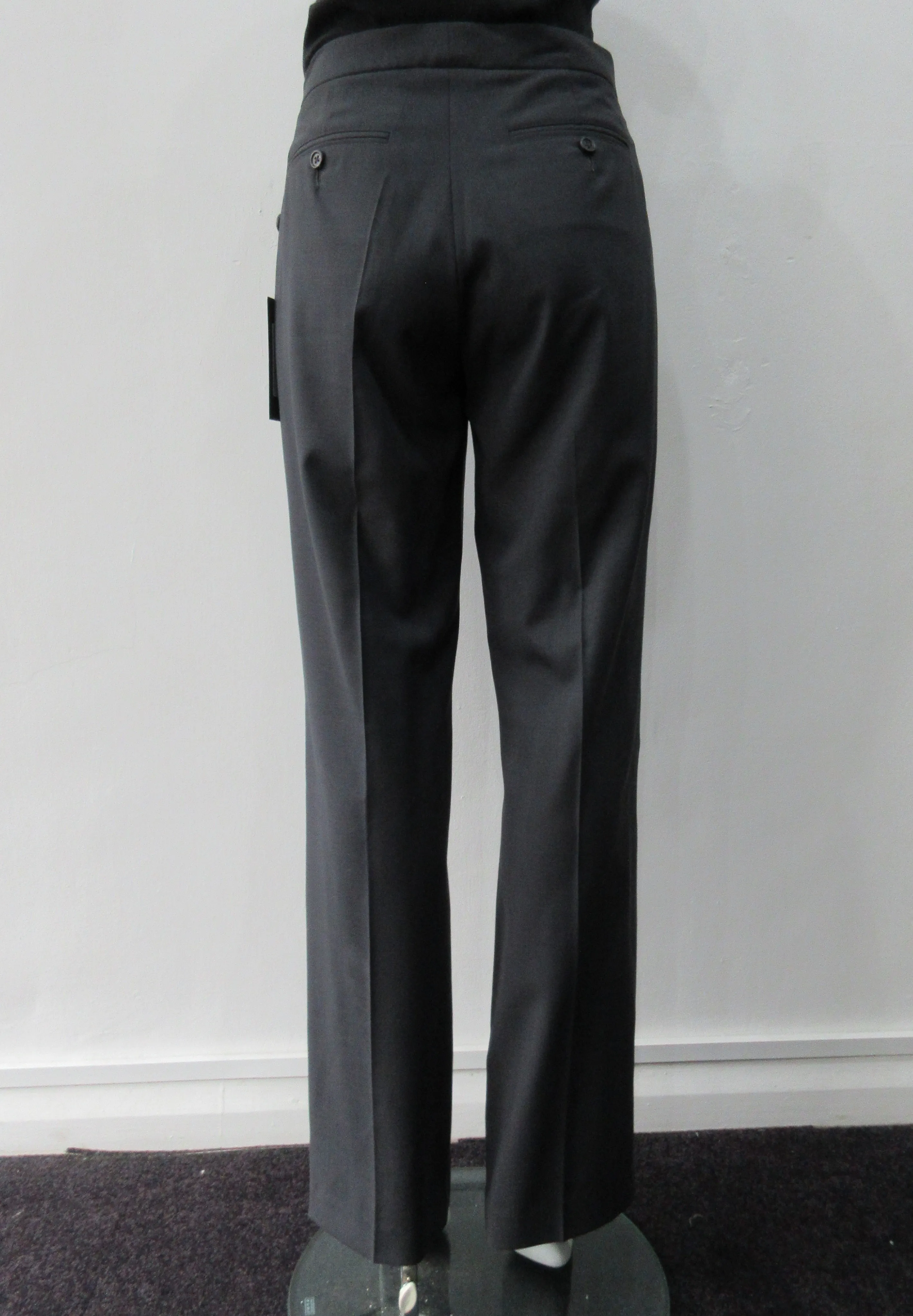 0500-2 -Pleated Charcoal Trouser