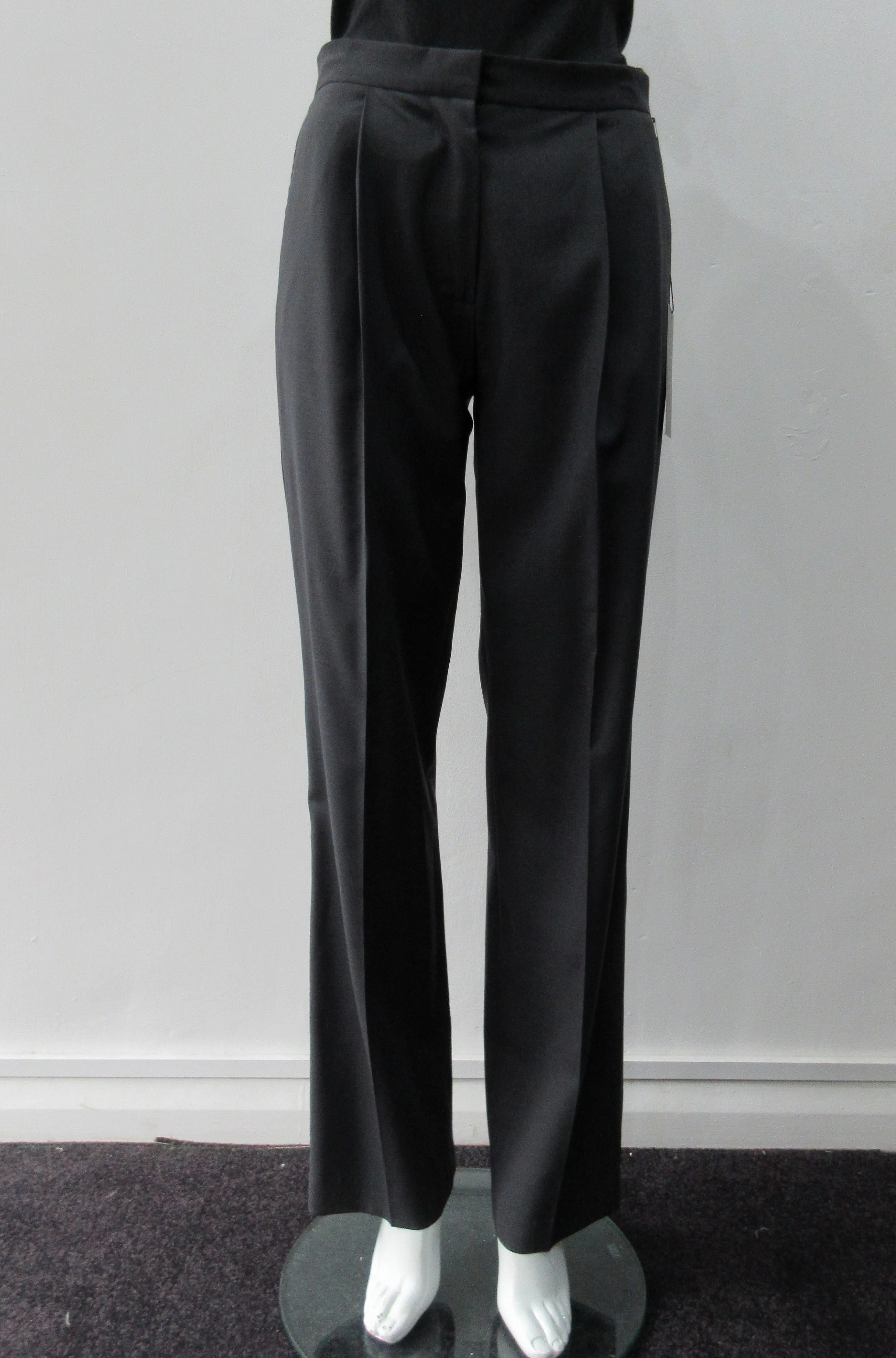 0500-2 -Pleated Charcoal Trouser