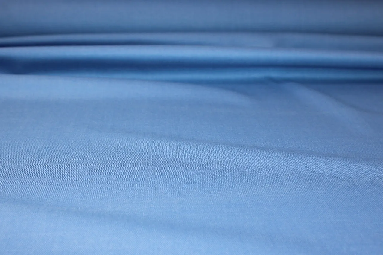 1  yard of Italian "Rough Weave" Tropical Wool - Blue Bell