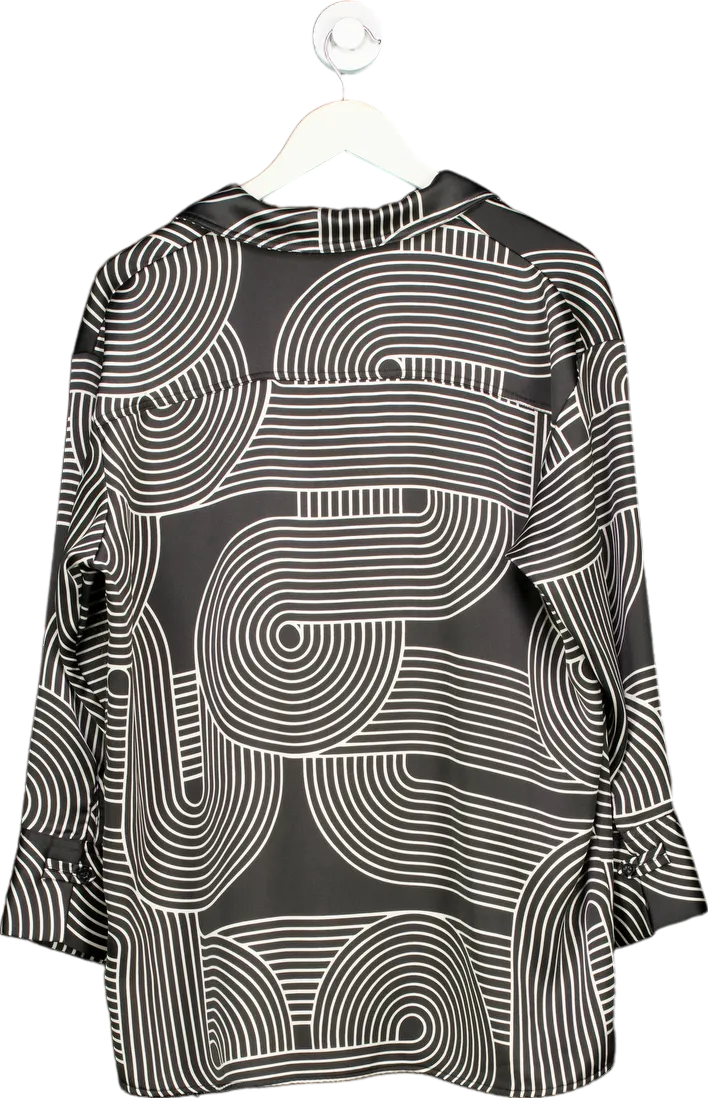 4TH   Reckless Black and White Patterned Shirt UK 10