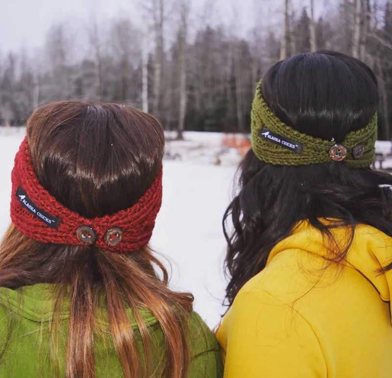 Alaska Chicks Knit Headwrap - fleece lined