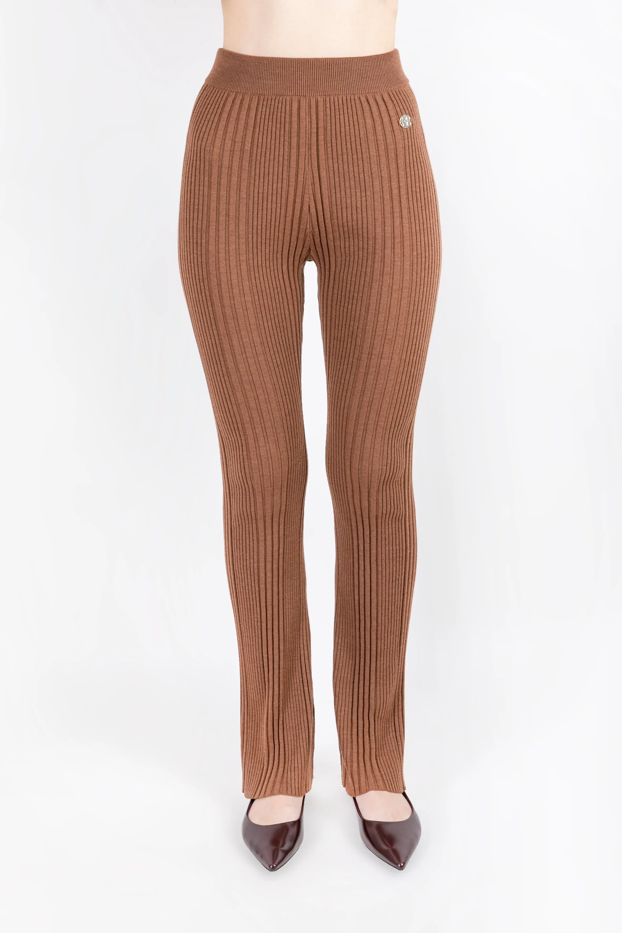 Azize - 100% Wool Trousers with Camisole Detail