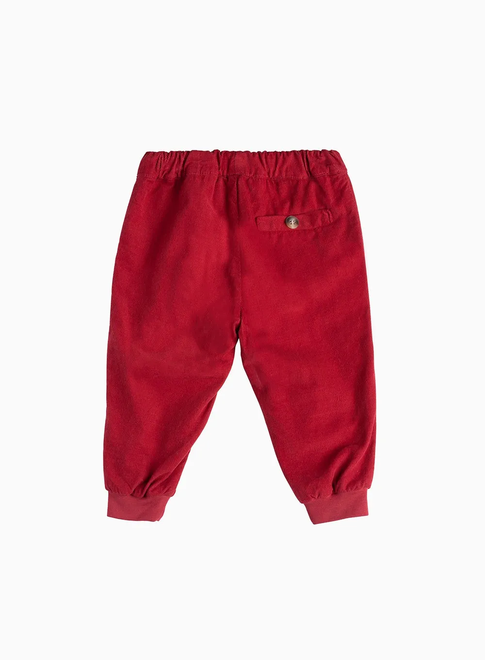 Baby Orly Trousers in Deep Red Cord