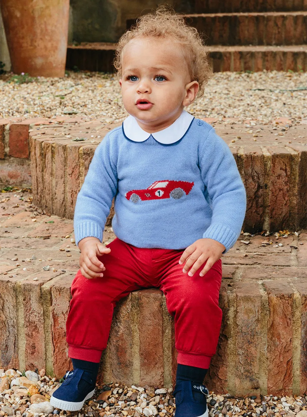 Baby Orly Trousers in Deep Red Cord