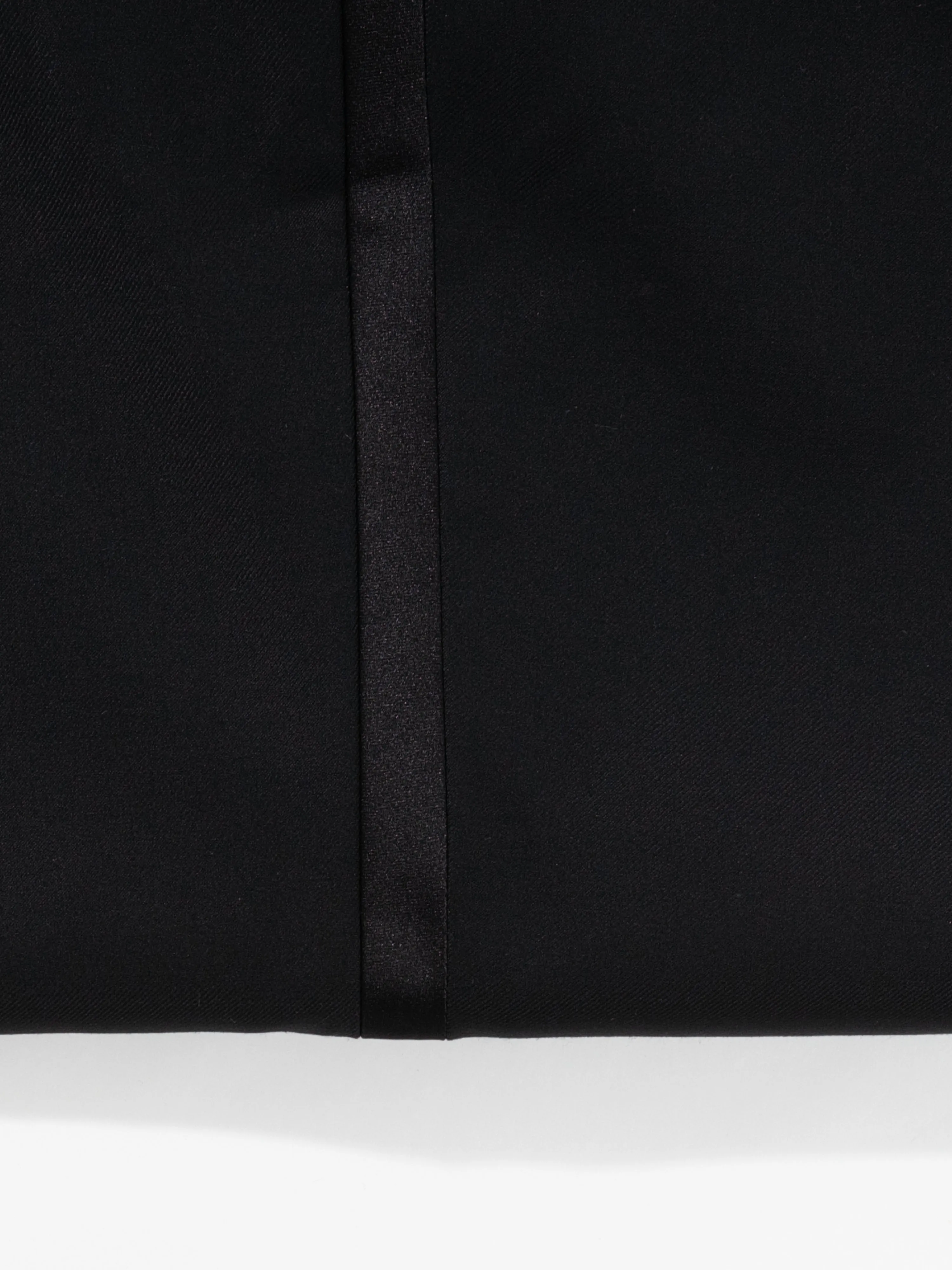 Black S130 Wool Tuxedo Trousers