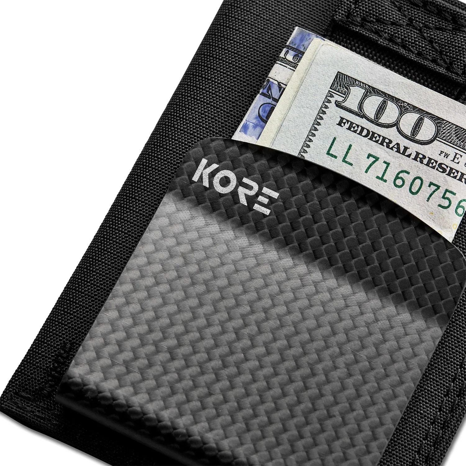 BLACK TACTICAL SLIM WALLET & CARBON FIBER MONEY CLIP