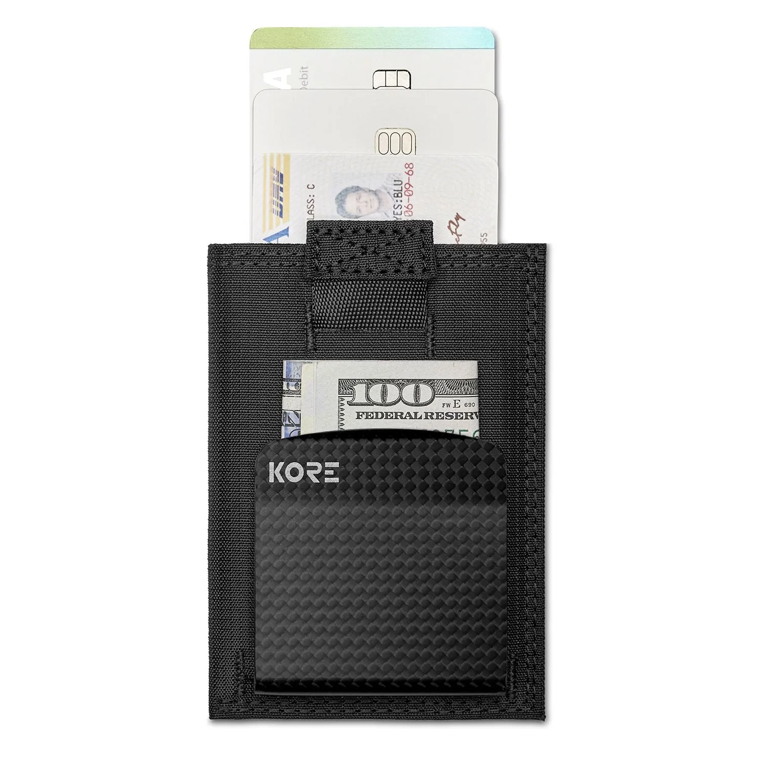 BLACK TACTICAL SLIM WALLET & CARBON FIBER MONEY CLIP