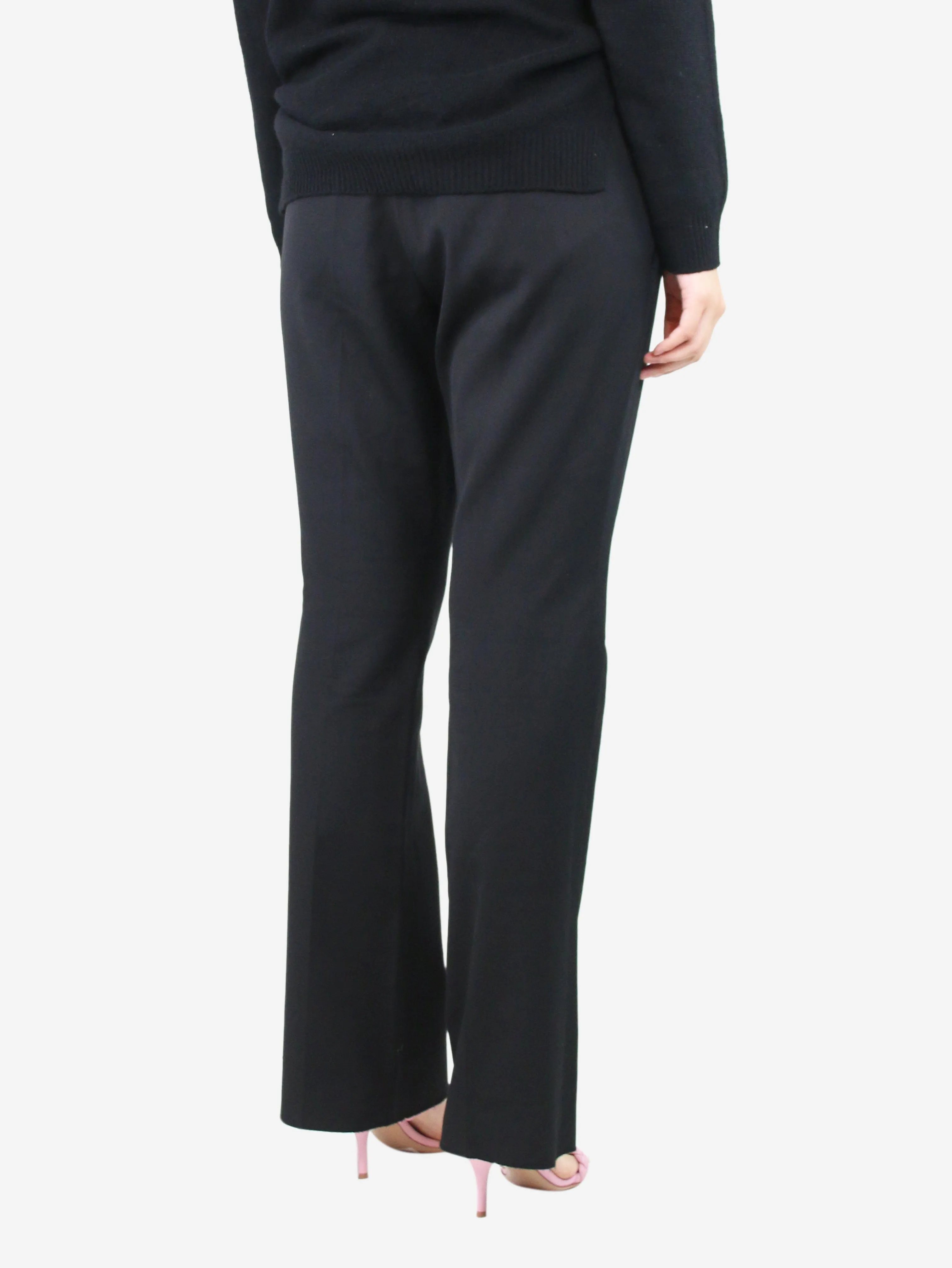 Black wool trousers - size UK 12