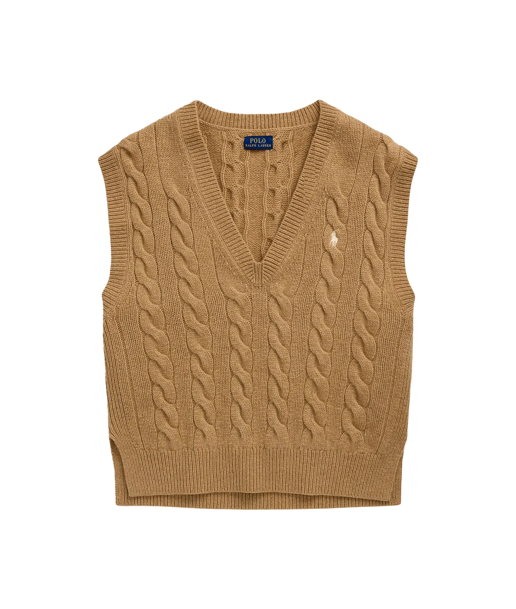 Cable-knit Wool-cashmere Sweater Vest - Brown