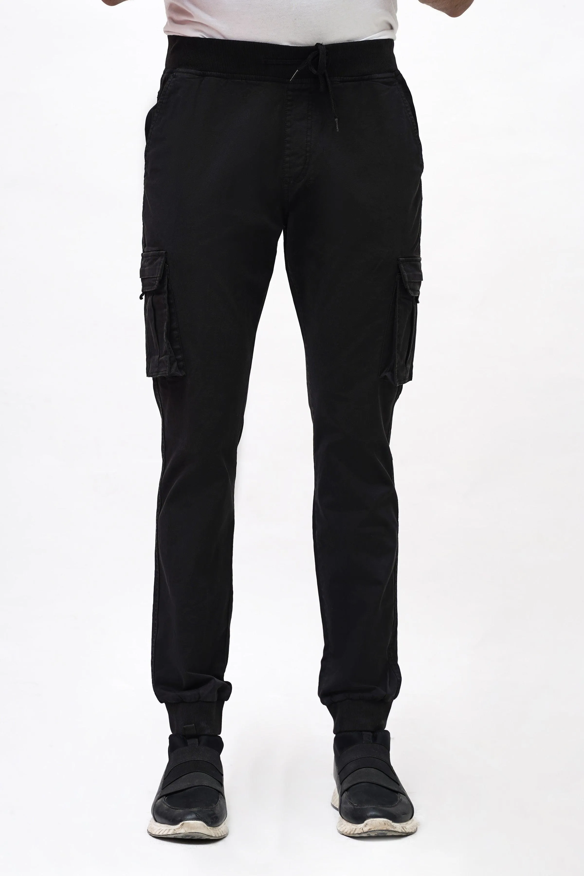 CARGO JOGGER SLIMFIT BLACK TROUSER