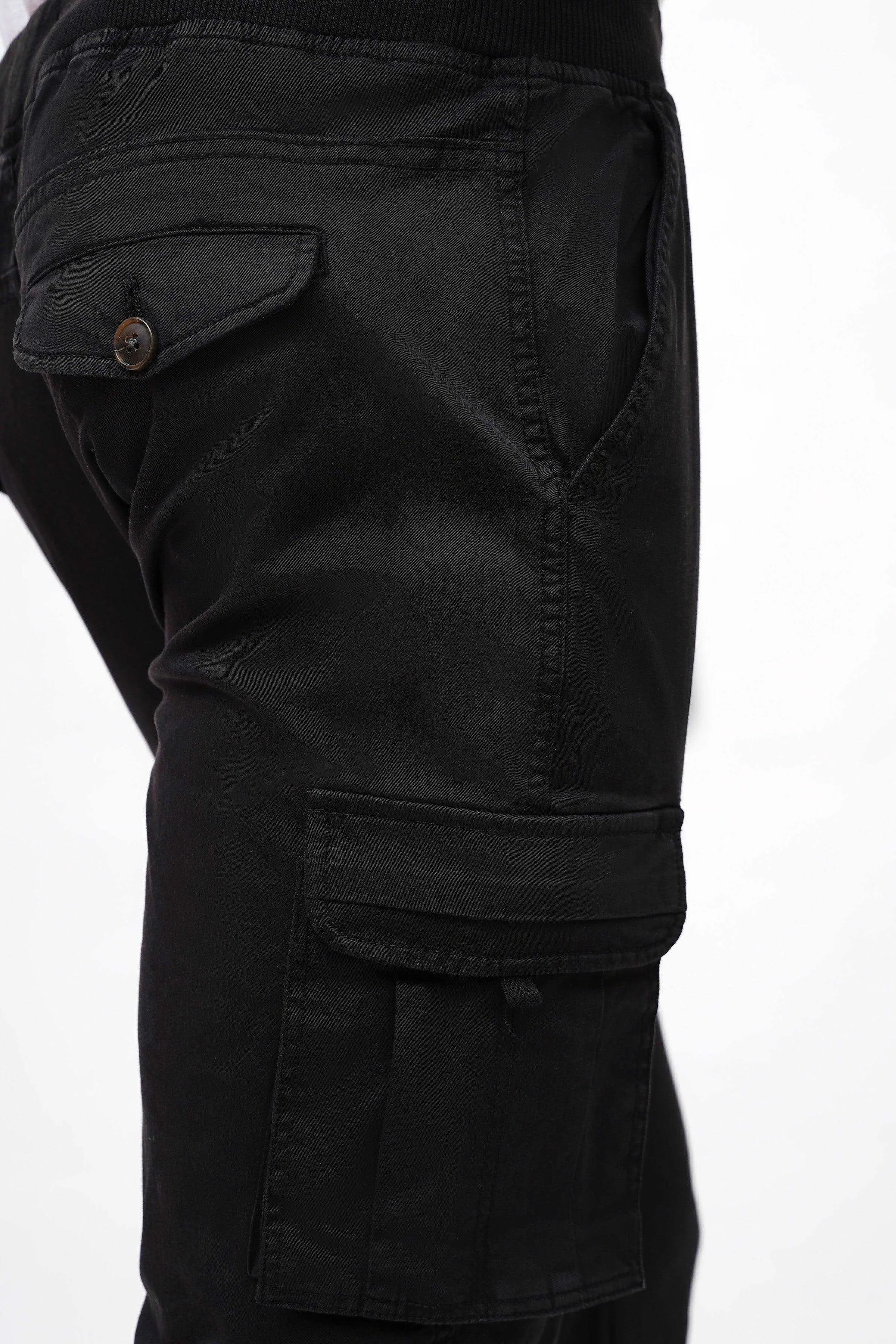 CARGO JOGGER SLIMFIT BLACK TROUSER