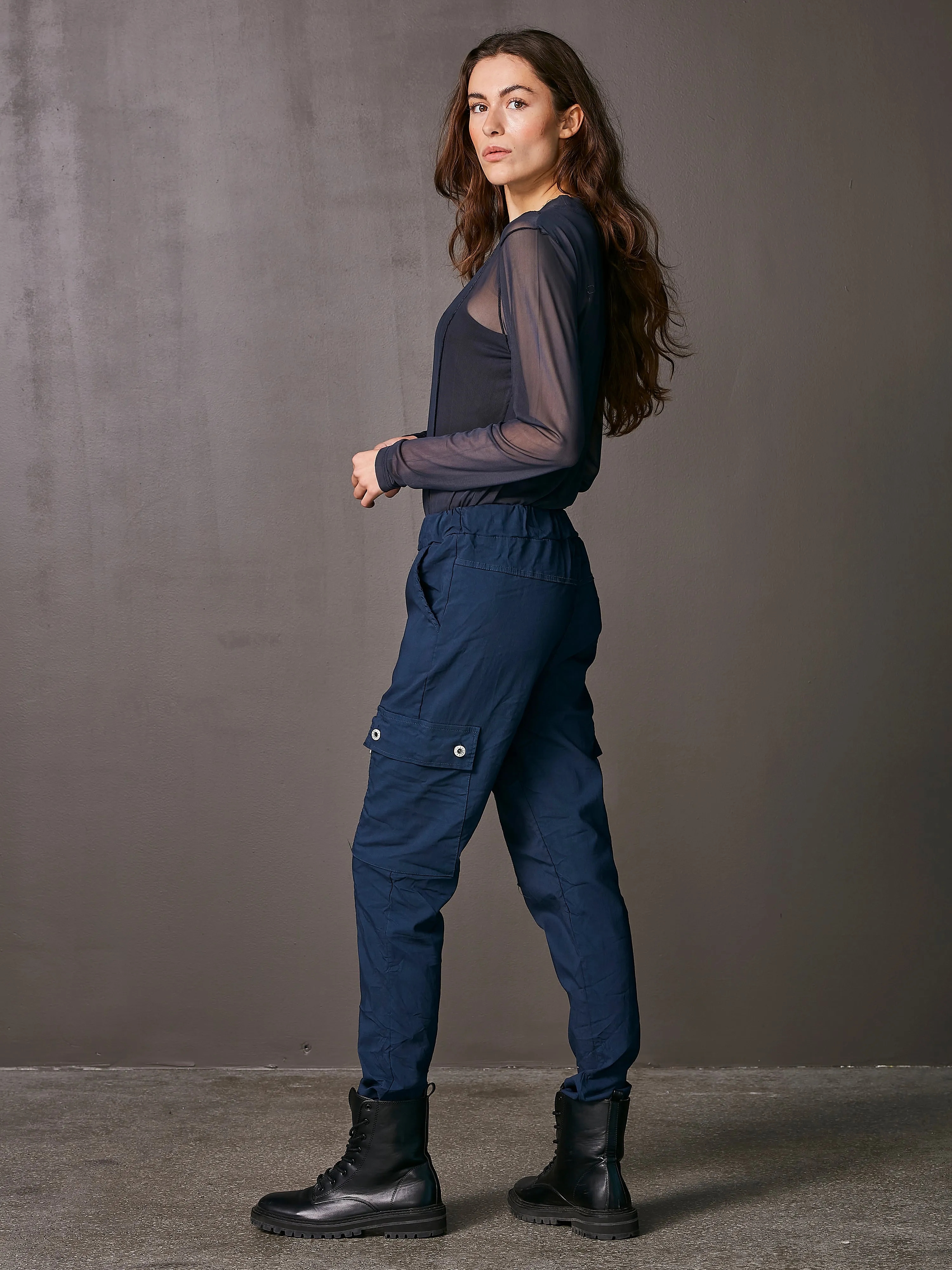 CARMEN cargo trousers - Classic Navy