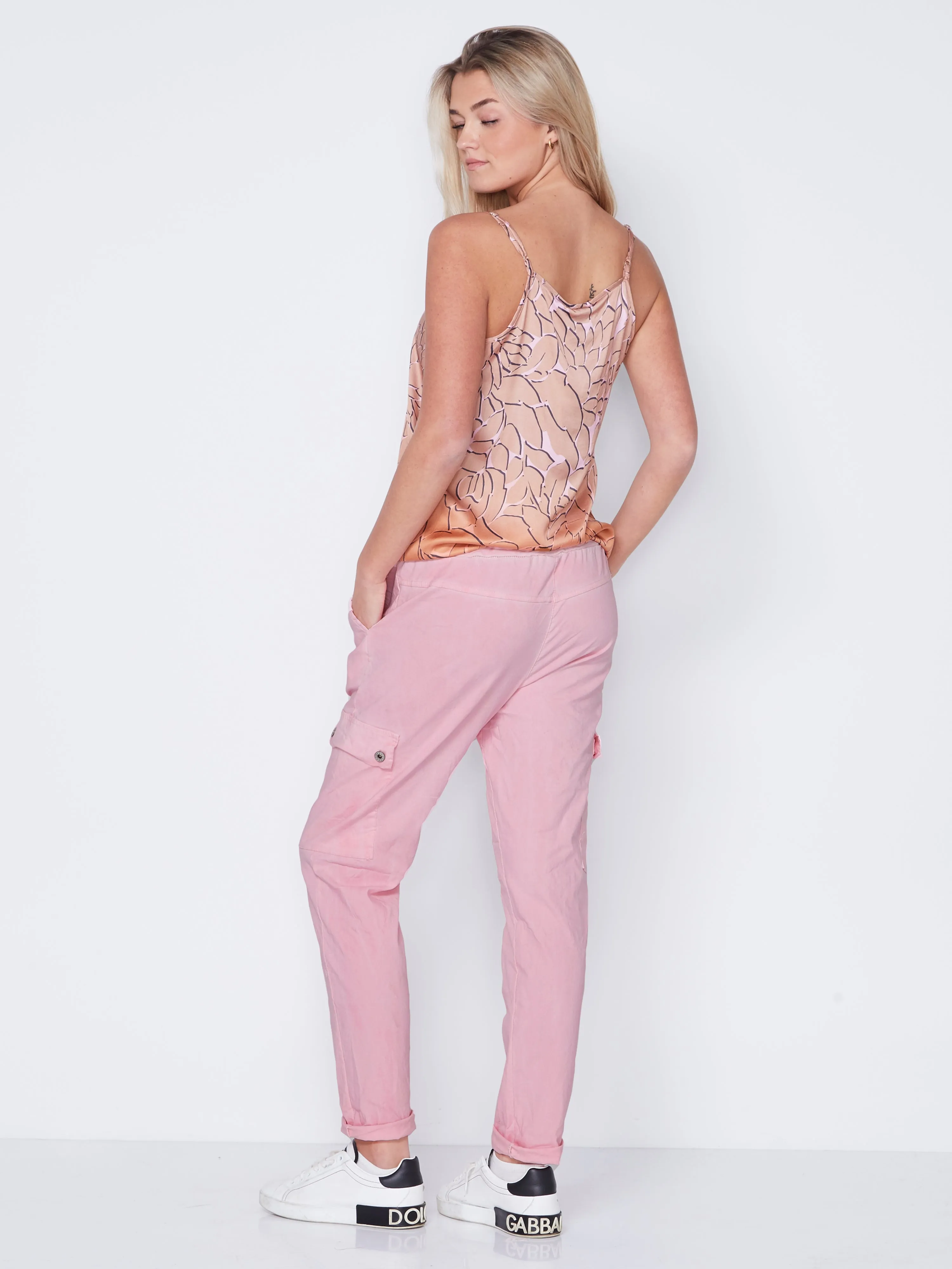 CARMEN cargo trousers - Pink Mist