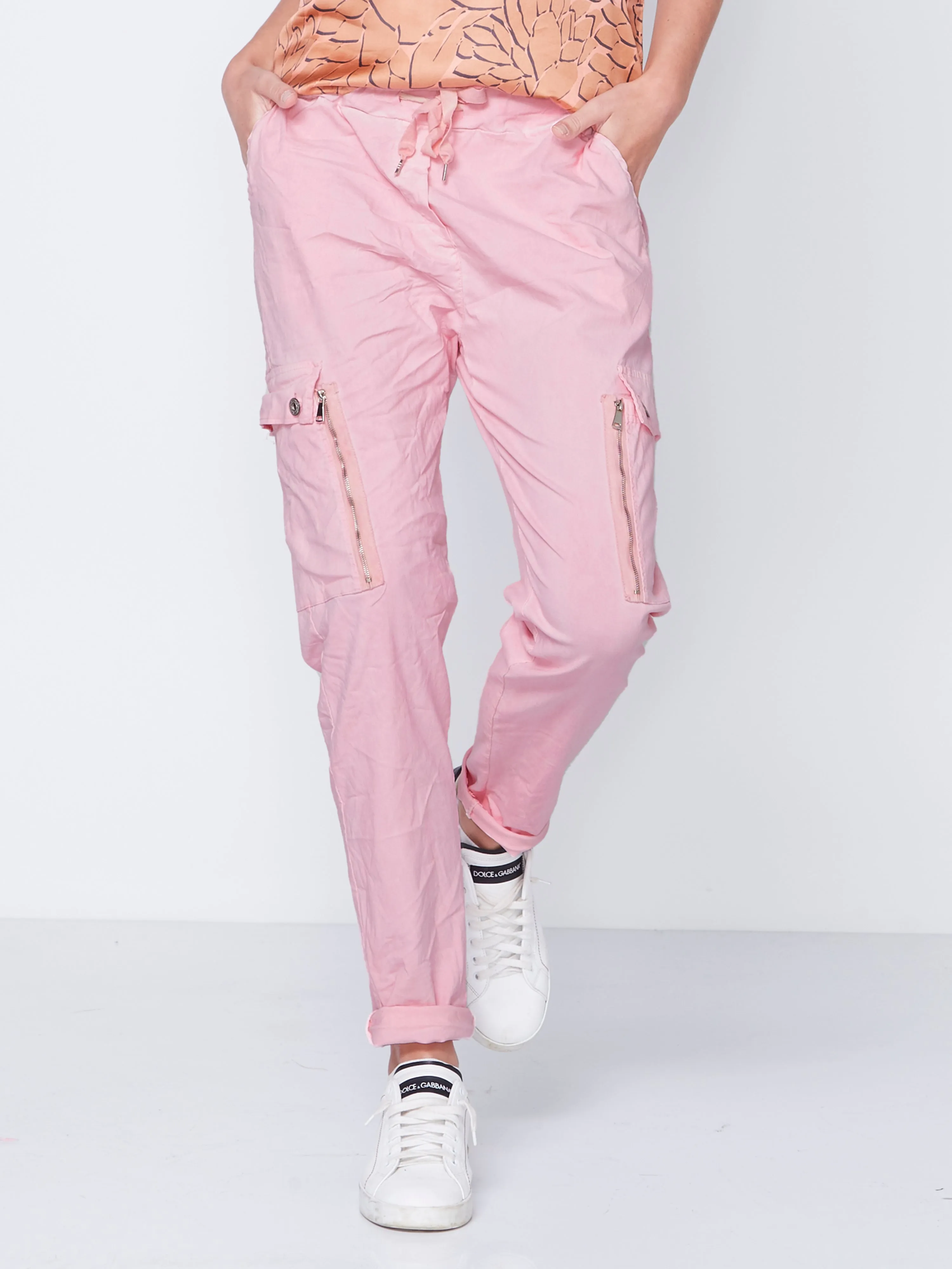 CARMEN cargo trousers - Pink Mist