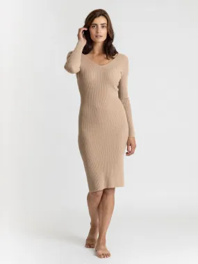 Cashmere dress "Frida" - sand