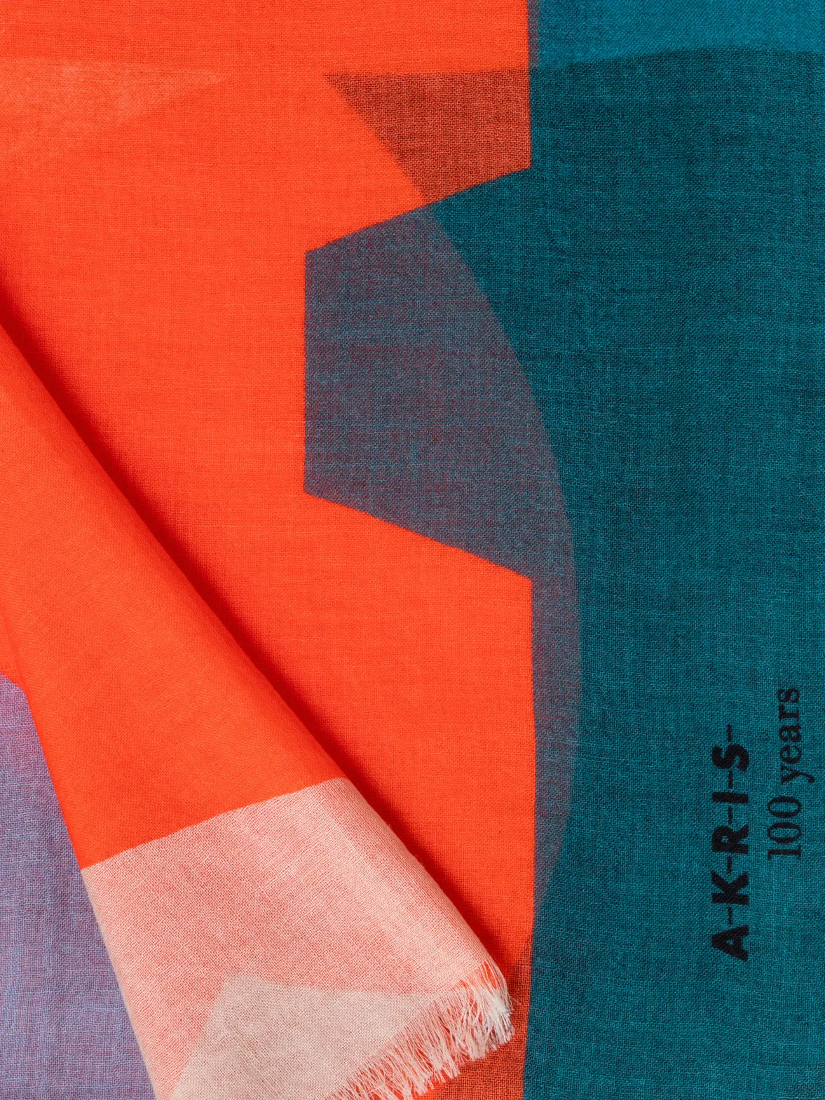 Cashmere Silk Scarf with Composed Letters Print