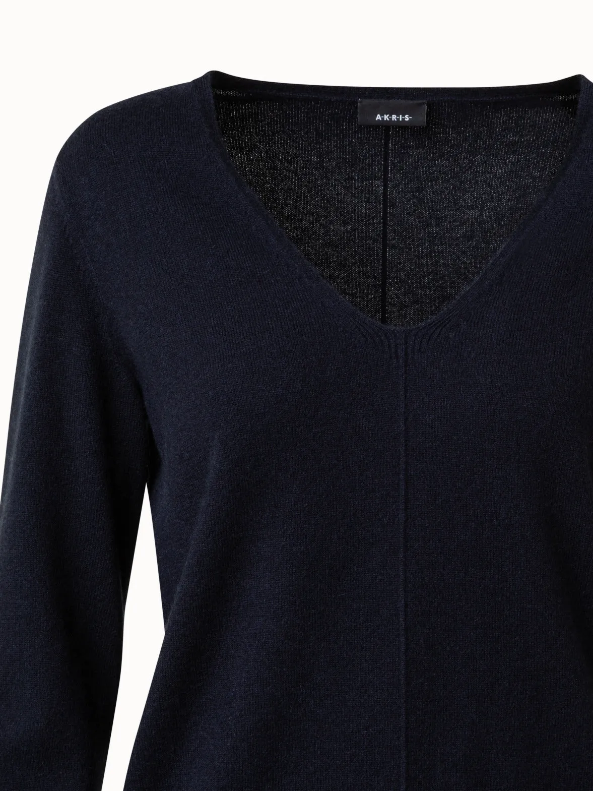 Cashmere V-Neck Knit Pullover