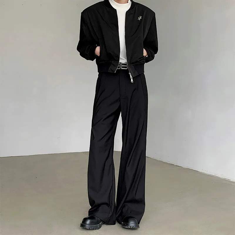 Casual Wide-leg Floor-length Trousers