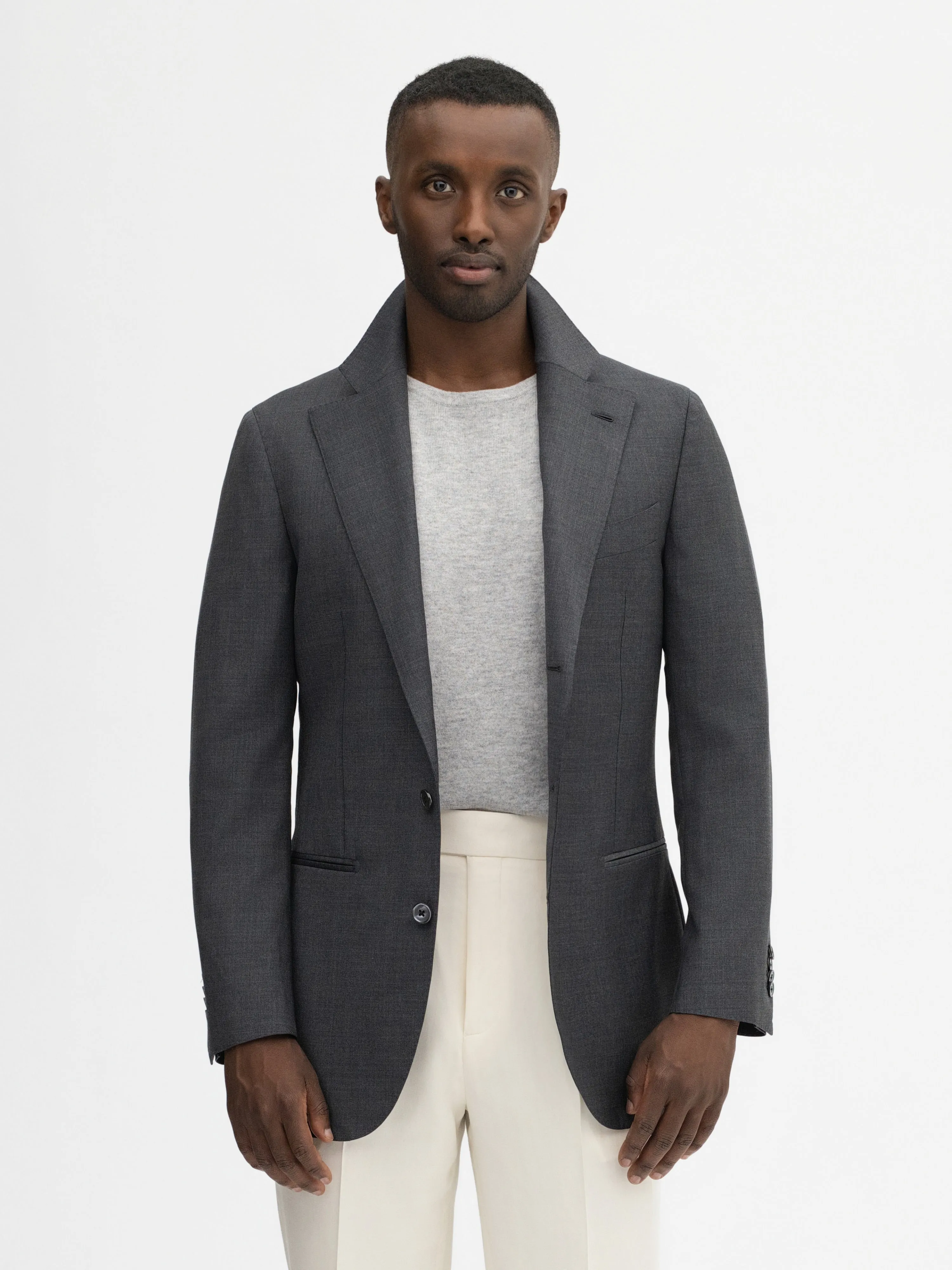 Charcoal S130 Wool Jacket (SB)