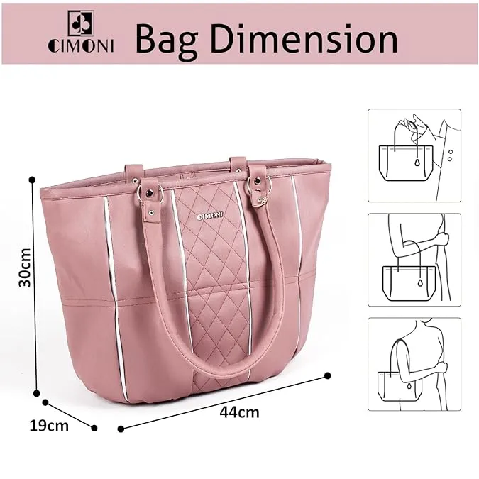 CIMONI® Premium Synthetic Vegan Leather Hand Bag Stylish Strap Daytrip Handheld Shoulder Bag Designer Handbag For Women