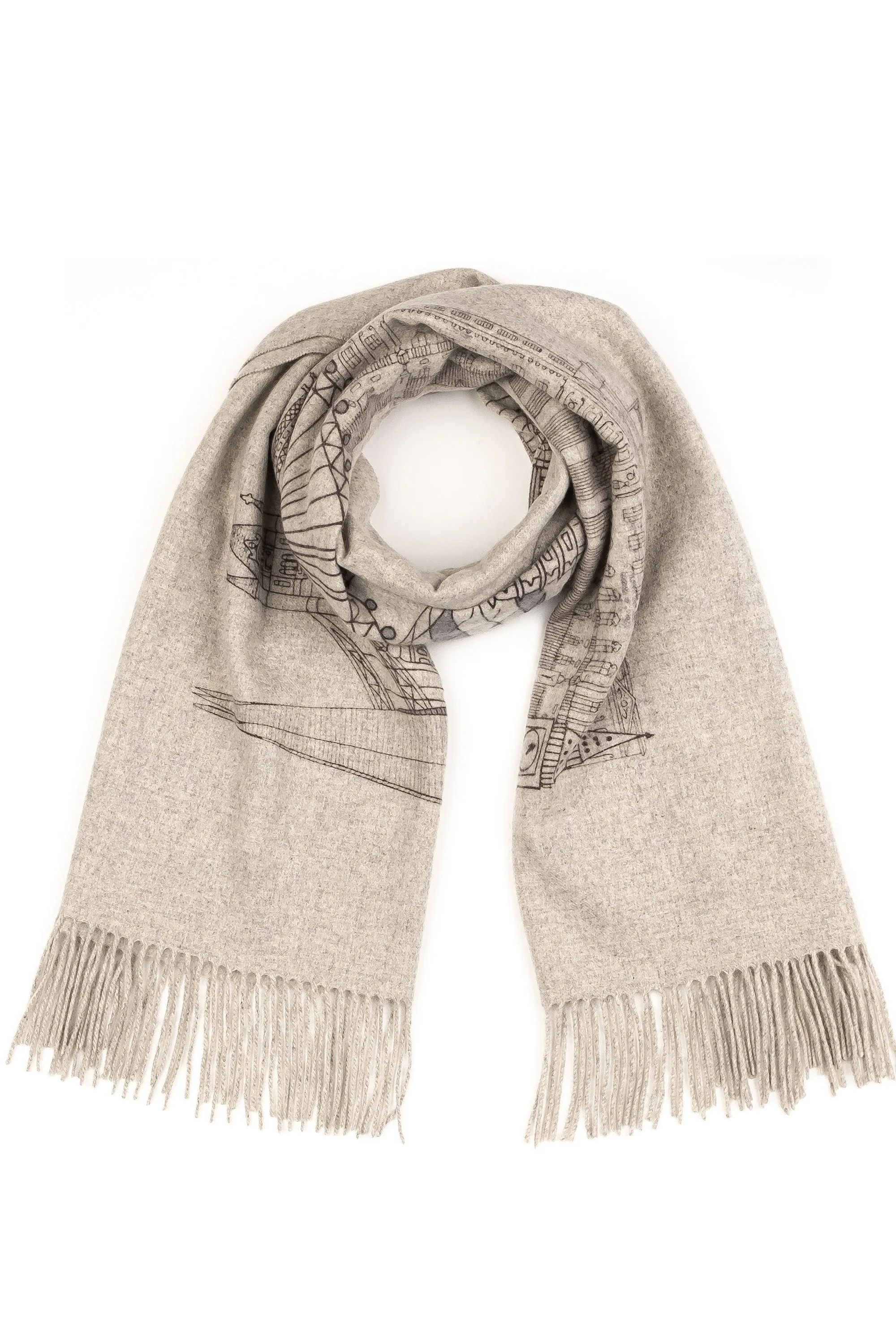 City Cashmere Double Sided Stole - London