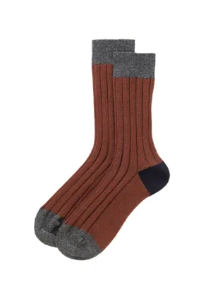 Colour Block Men's Cashmere Socks