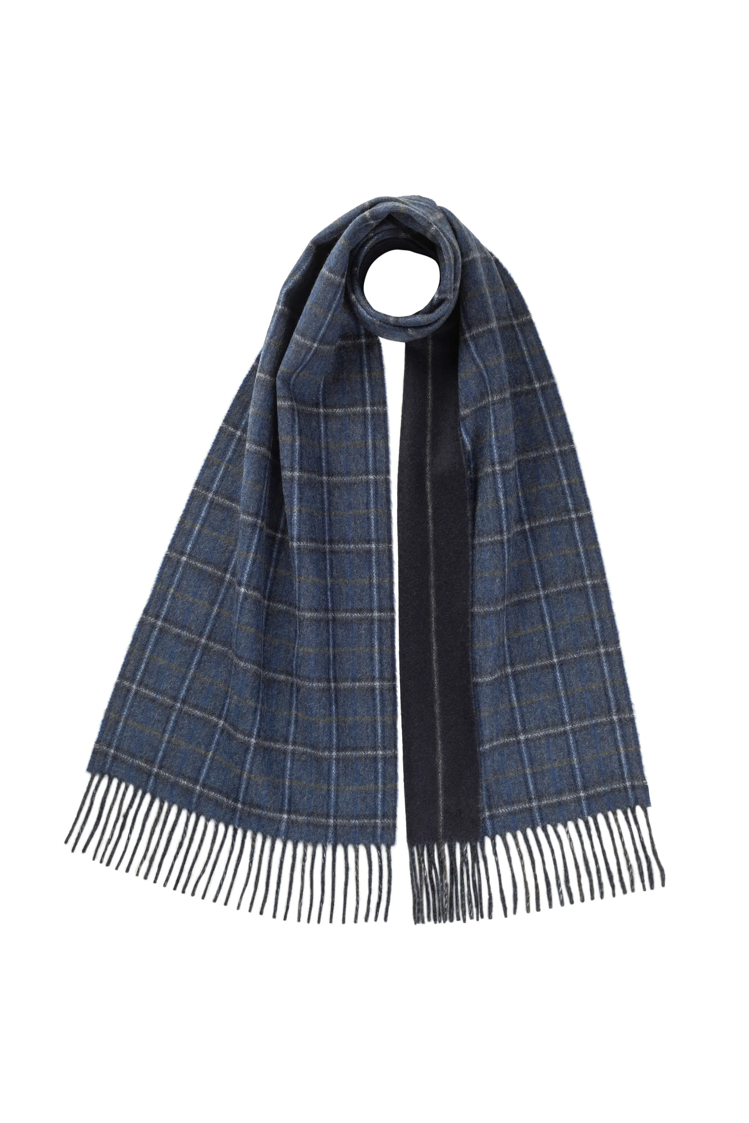 Contrast Check Cashmere Scarf