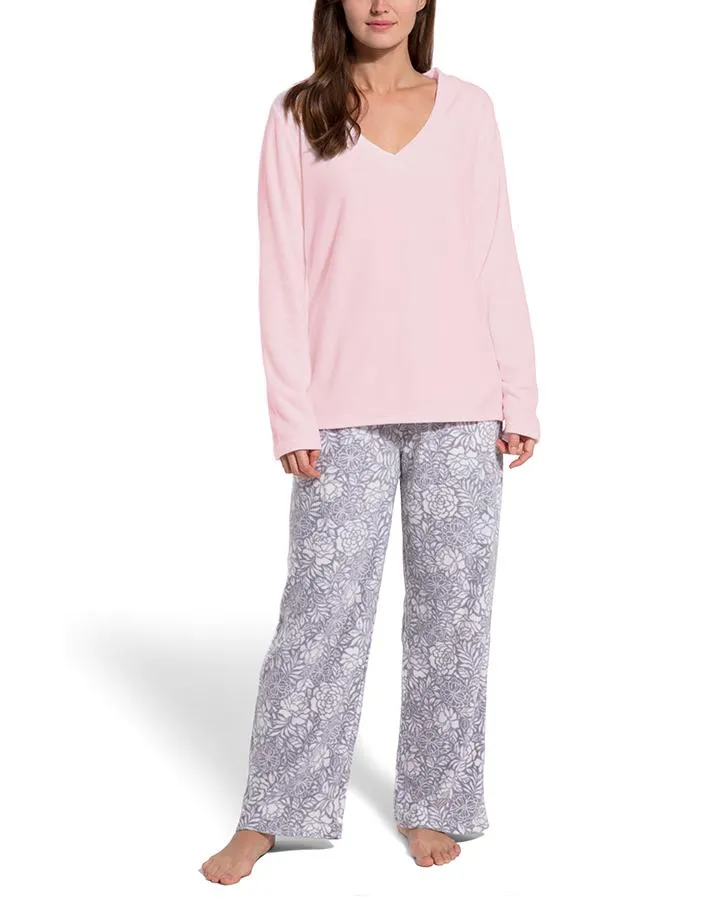 Corduroy Fleece V-Neck PJ Set