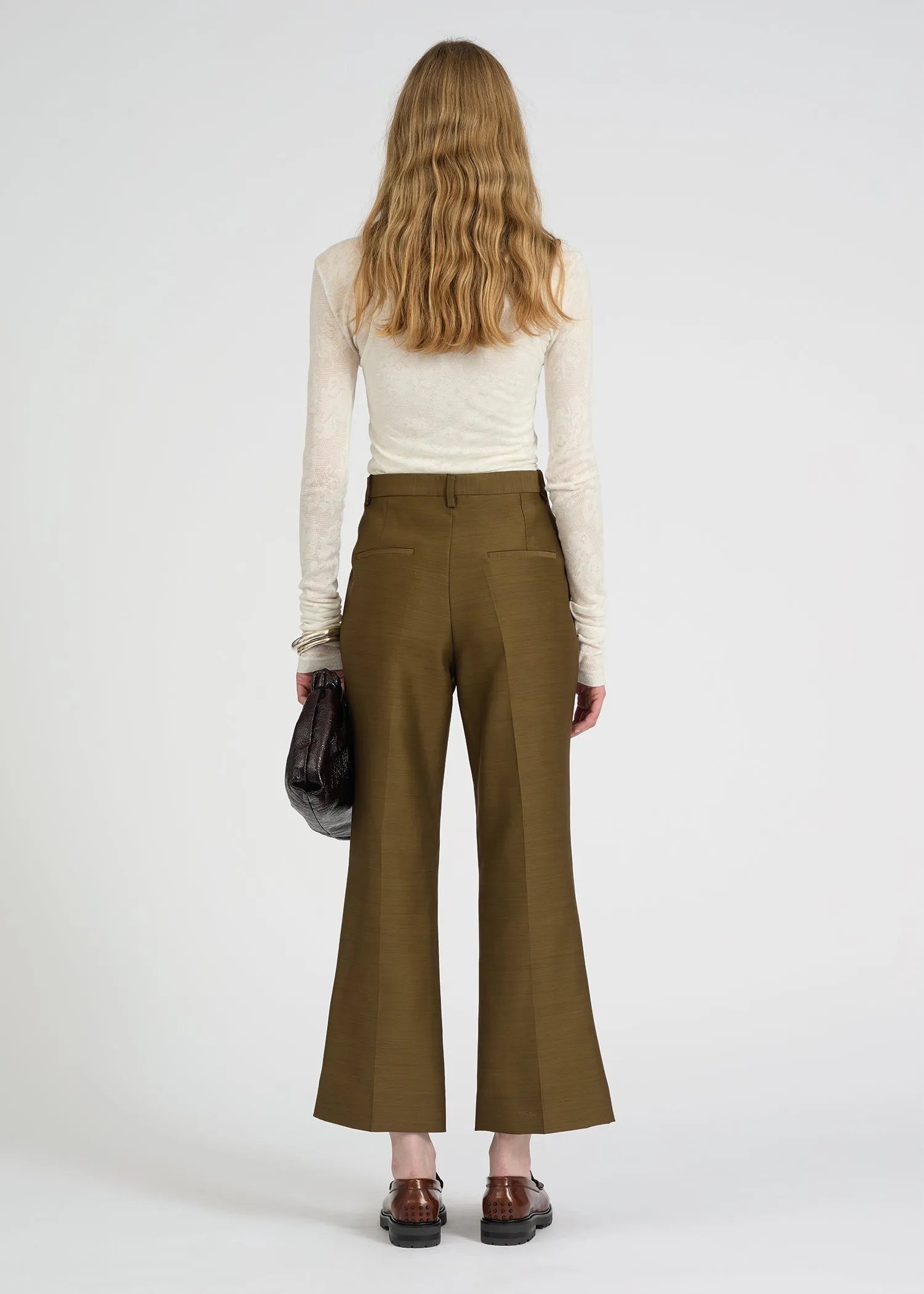 Credo Organic Wool & Silk Bootcut Trouser