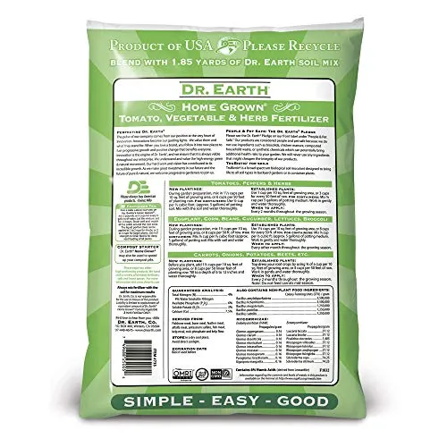 Dr. Earth Home Grown Tomato, Vegetable & Herb Fertilizer 25 lb