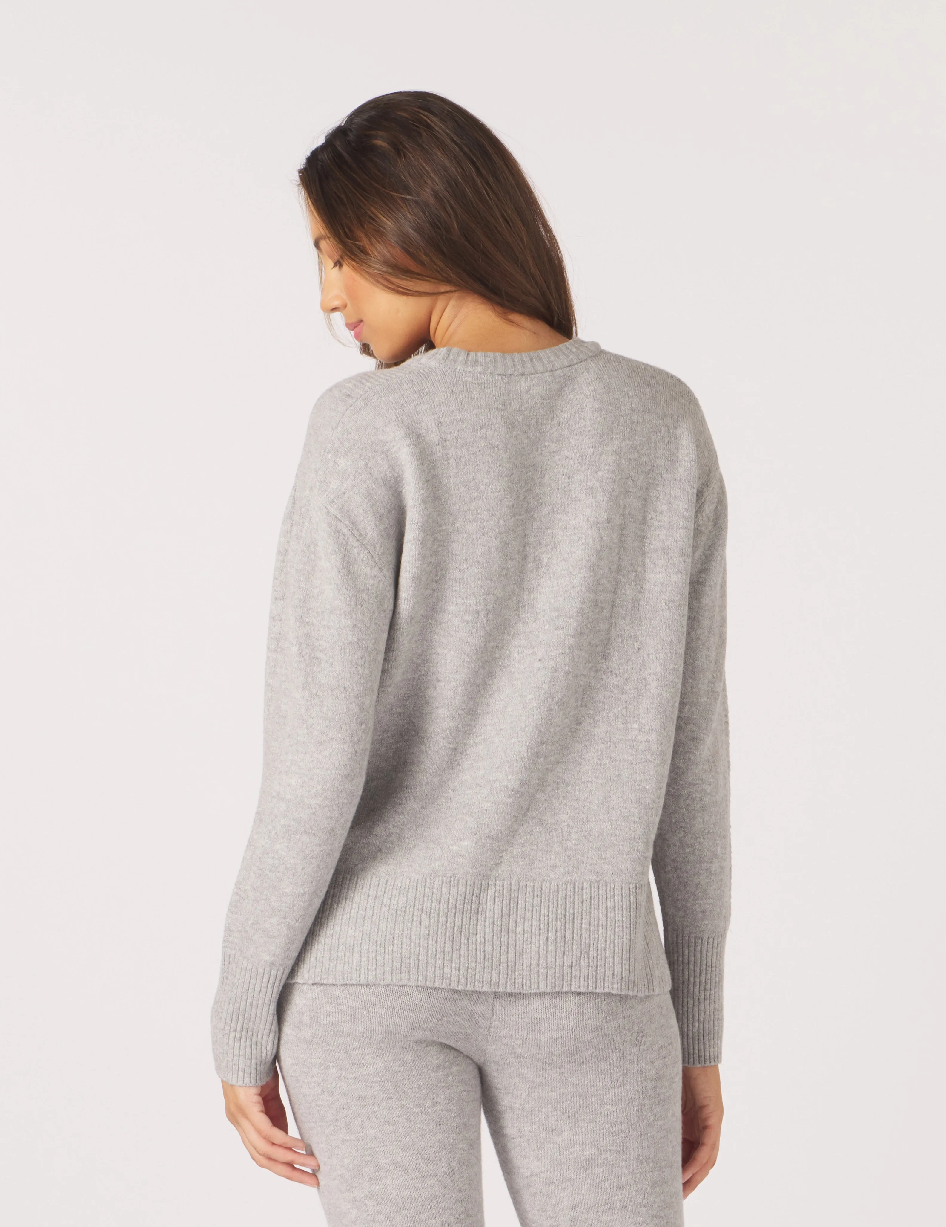 Elevated Knit Crew: Ash Grey