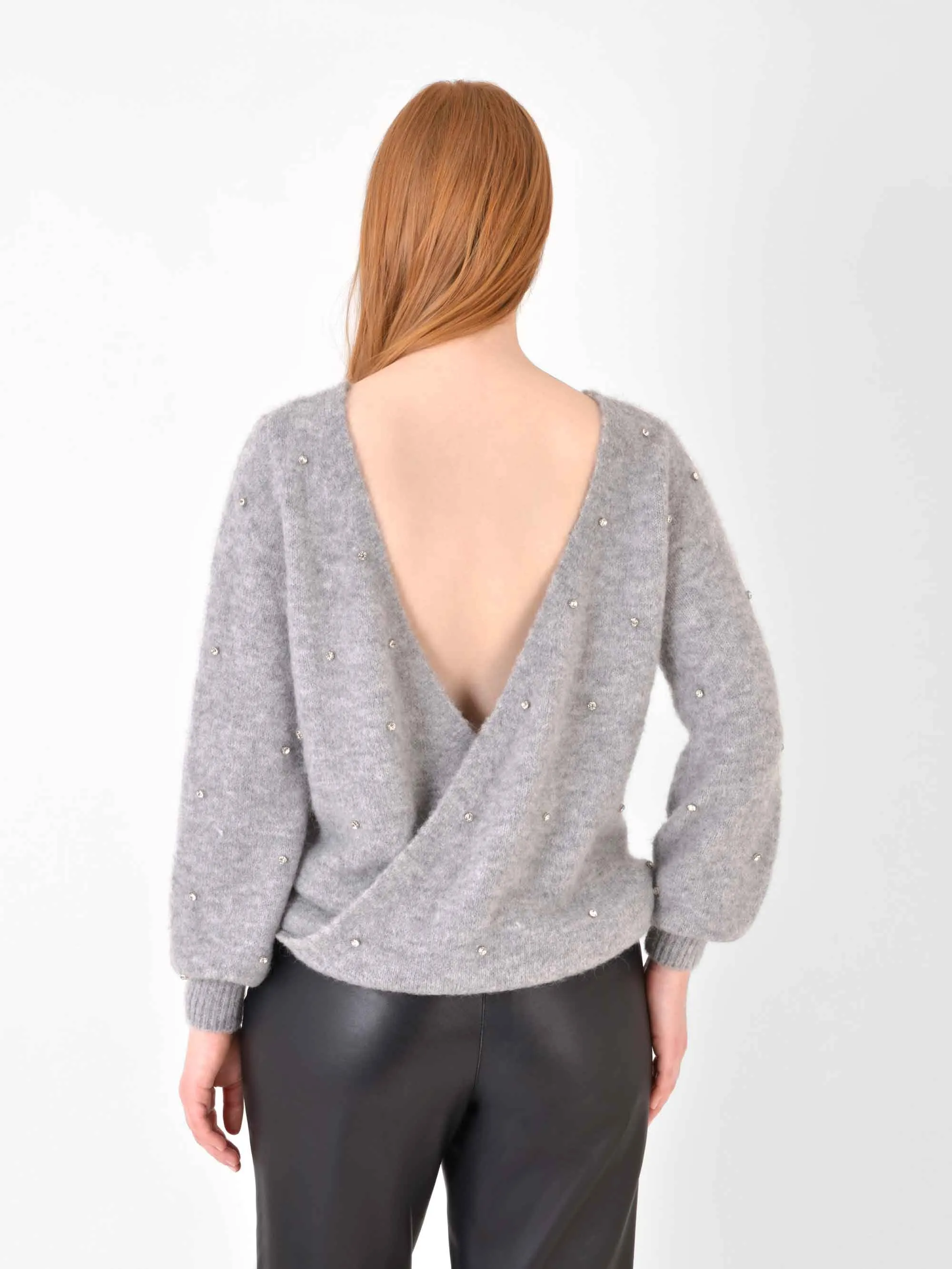 Embellished Cross Back Jumper