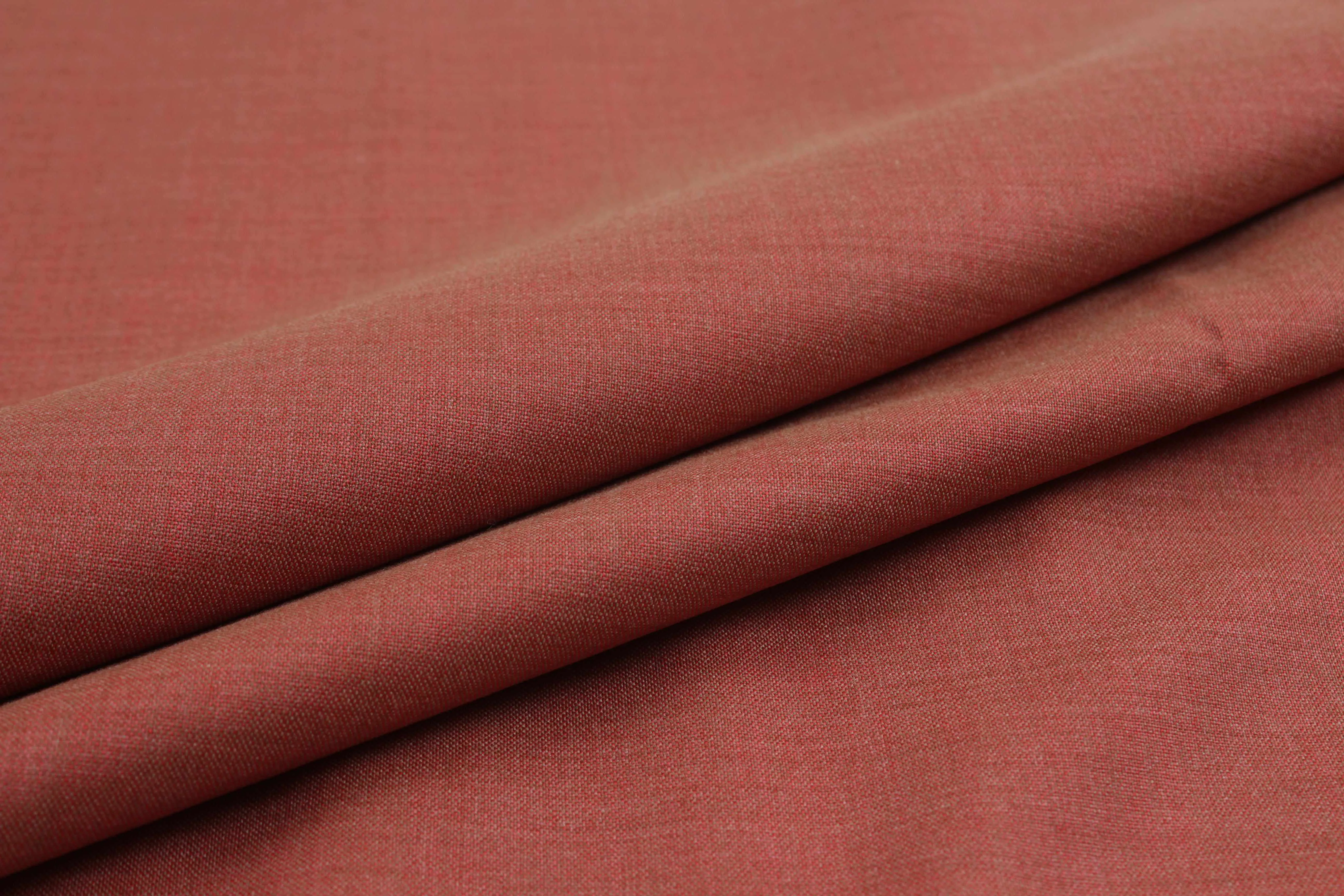 Extrafine 100% Wool Suiting Fabric - Red Melange (Remnant)