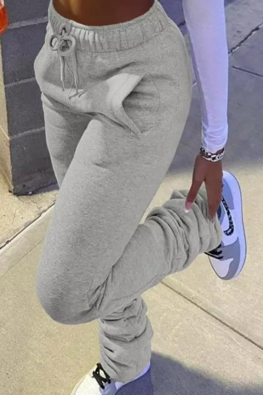 Fitted Stacked Sweatpants