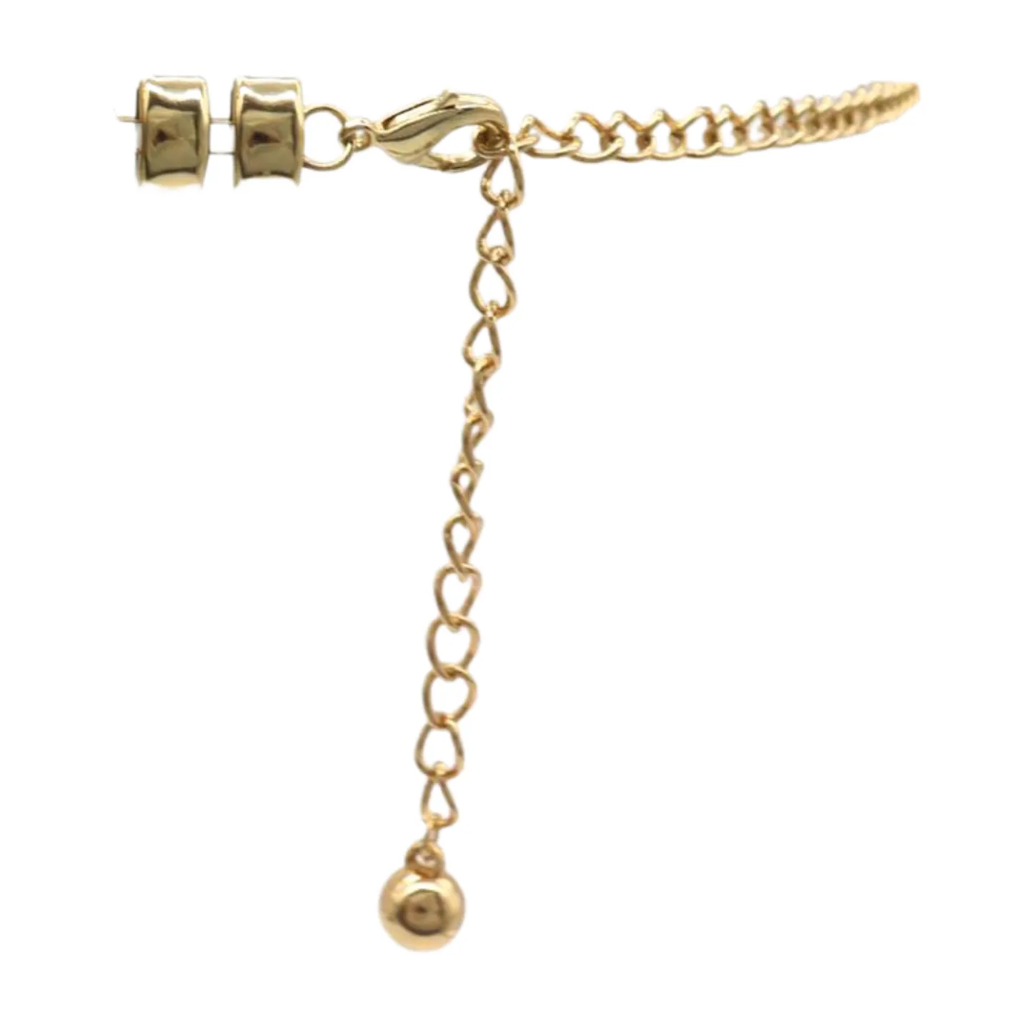 Gold Metal Chain Belt Square Charm S M