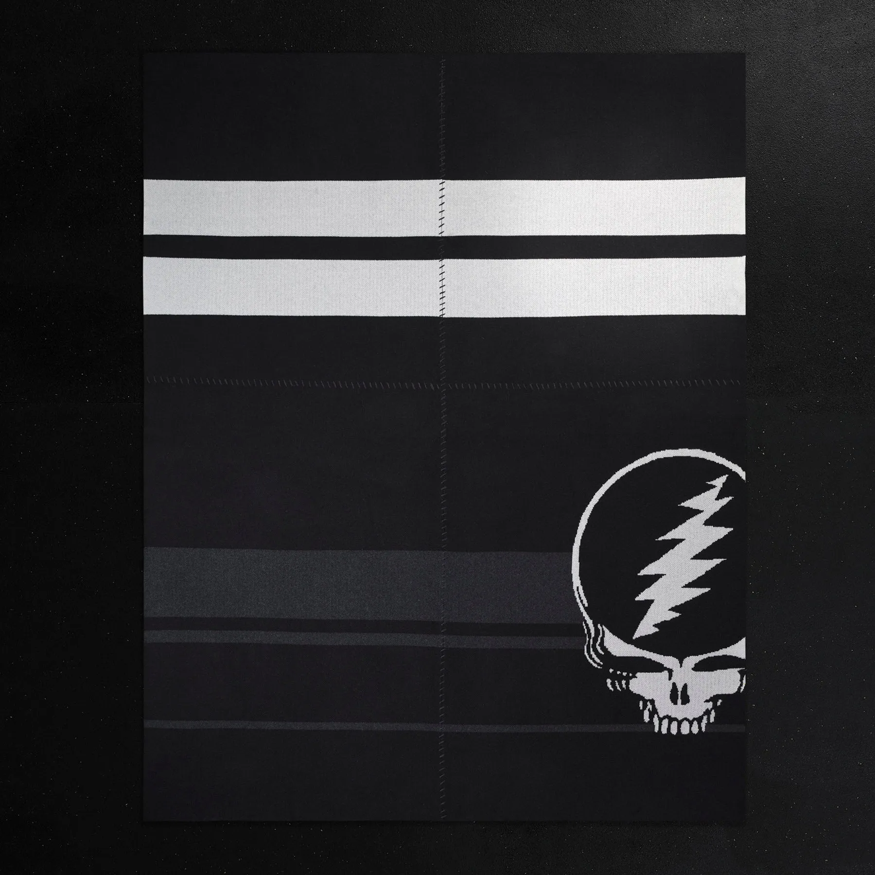 Grateful Dead Cashmere Blanket - Black/ White/Charcoal