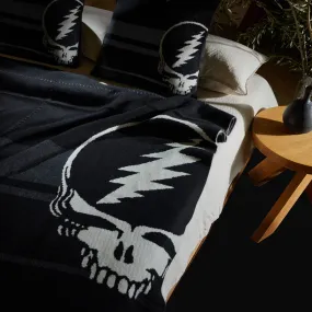 Grateful Dead Cashmere Blanket - Black/ White/Charcoal