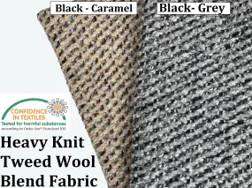 Heavy Knit Tweed Wool Blend Fabric - 9343