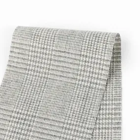 Houndstooth Check Wool Blend Suiting - Owl