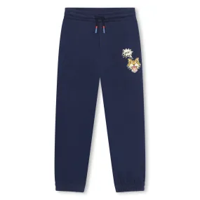 Kenzo Boys Fleeced Sweatpants Navy