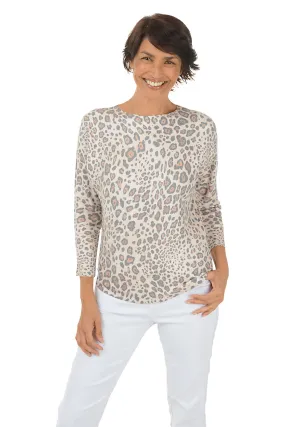 Leopard 3/4 Dolman Sleeve Sweater