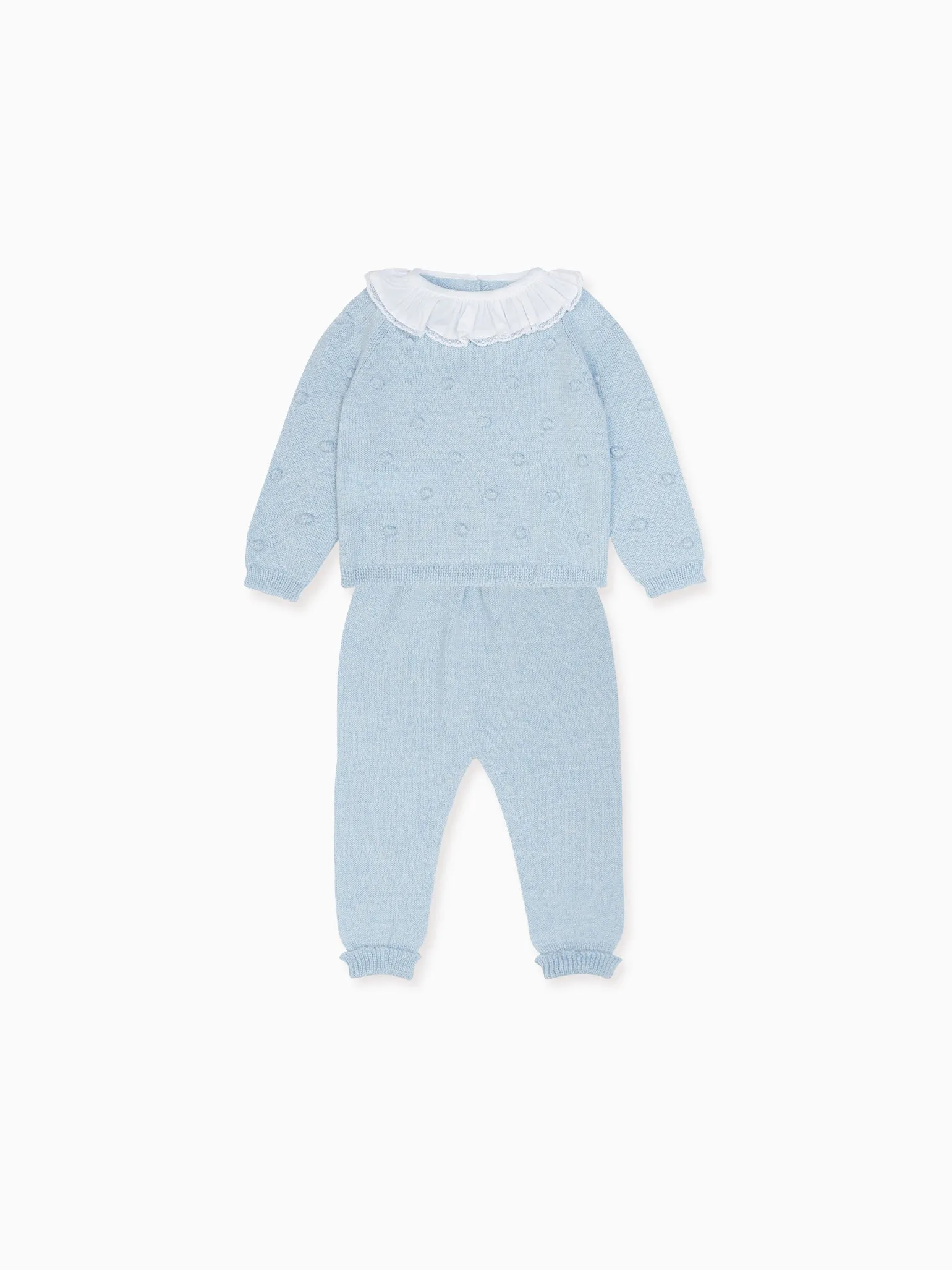 Light Blue Camelia Merino Baby Set