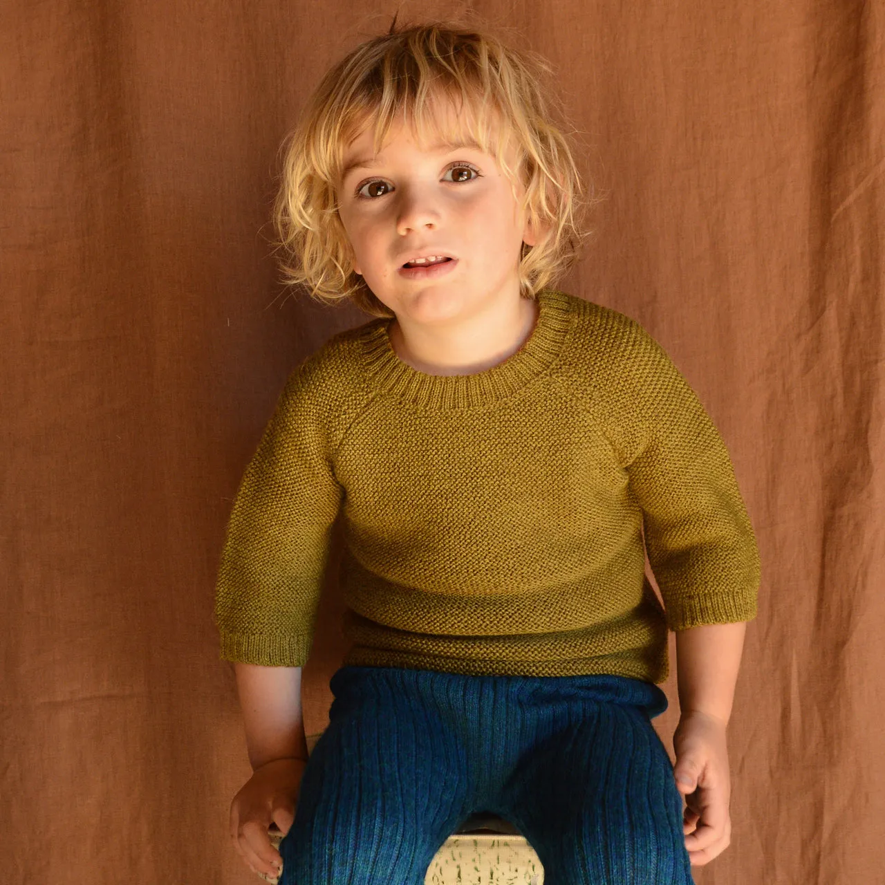 Lise Sweater in Baby Alpaca - Aubergine (1-7y)