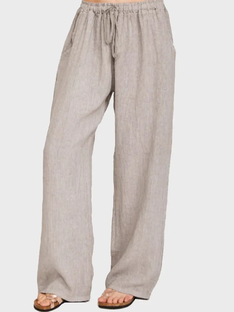 Loose Cotton Linen Trousers