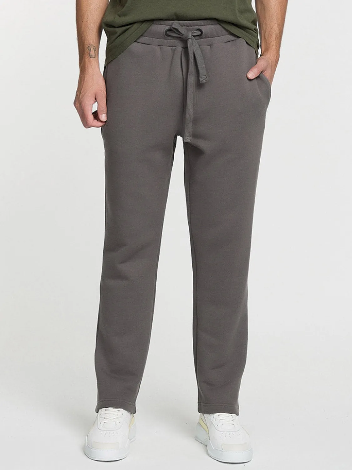 Loose Fit Cotton Sweatpants Moonrock Grey