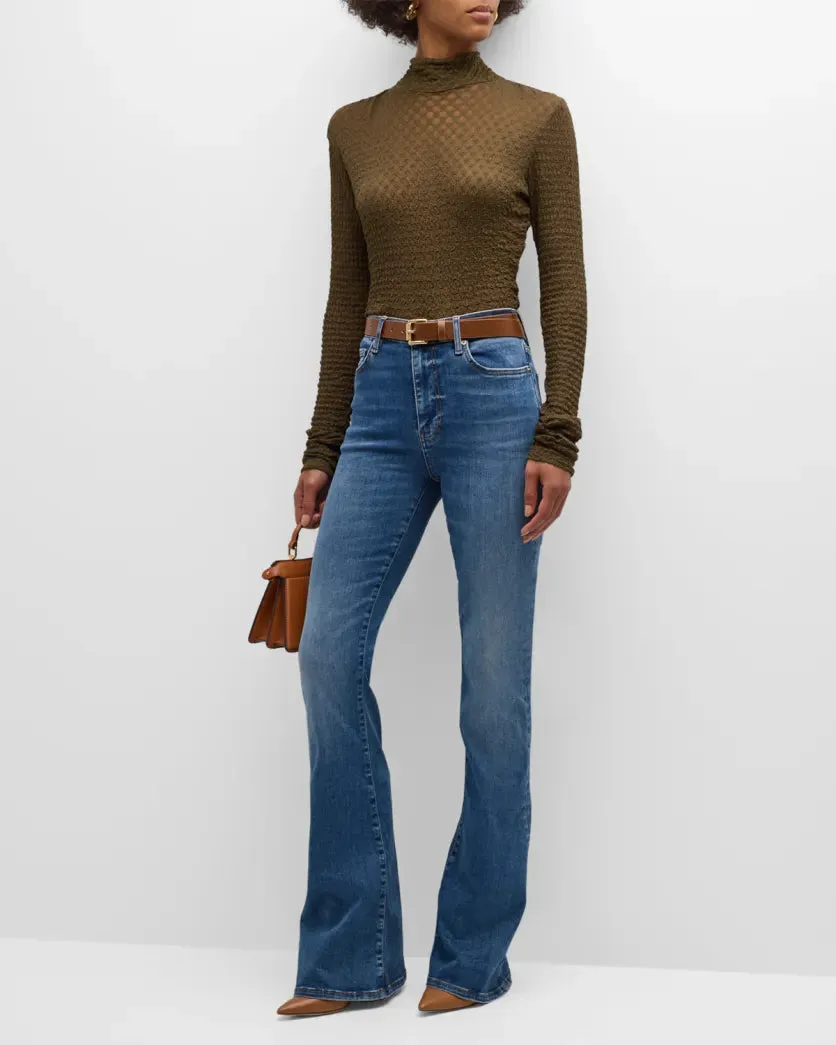 LWTS2059 Mesh lace turtleneck