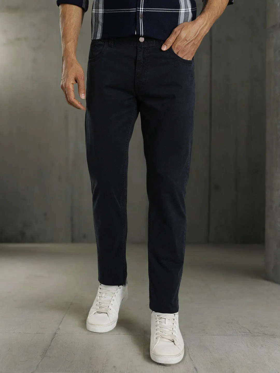 Men Brooklyn Fit Cotton Stretch Trouser