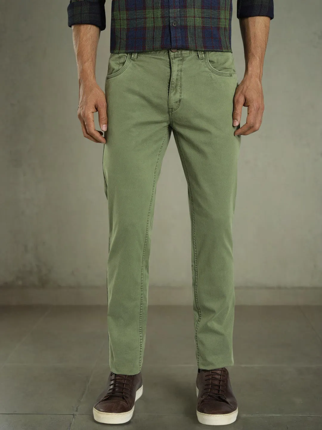 Men Brooklyn Fit Cotton Stretch Trouser