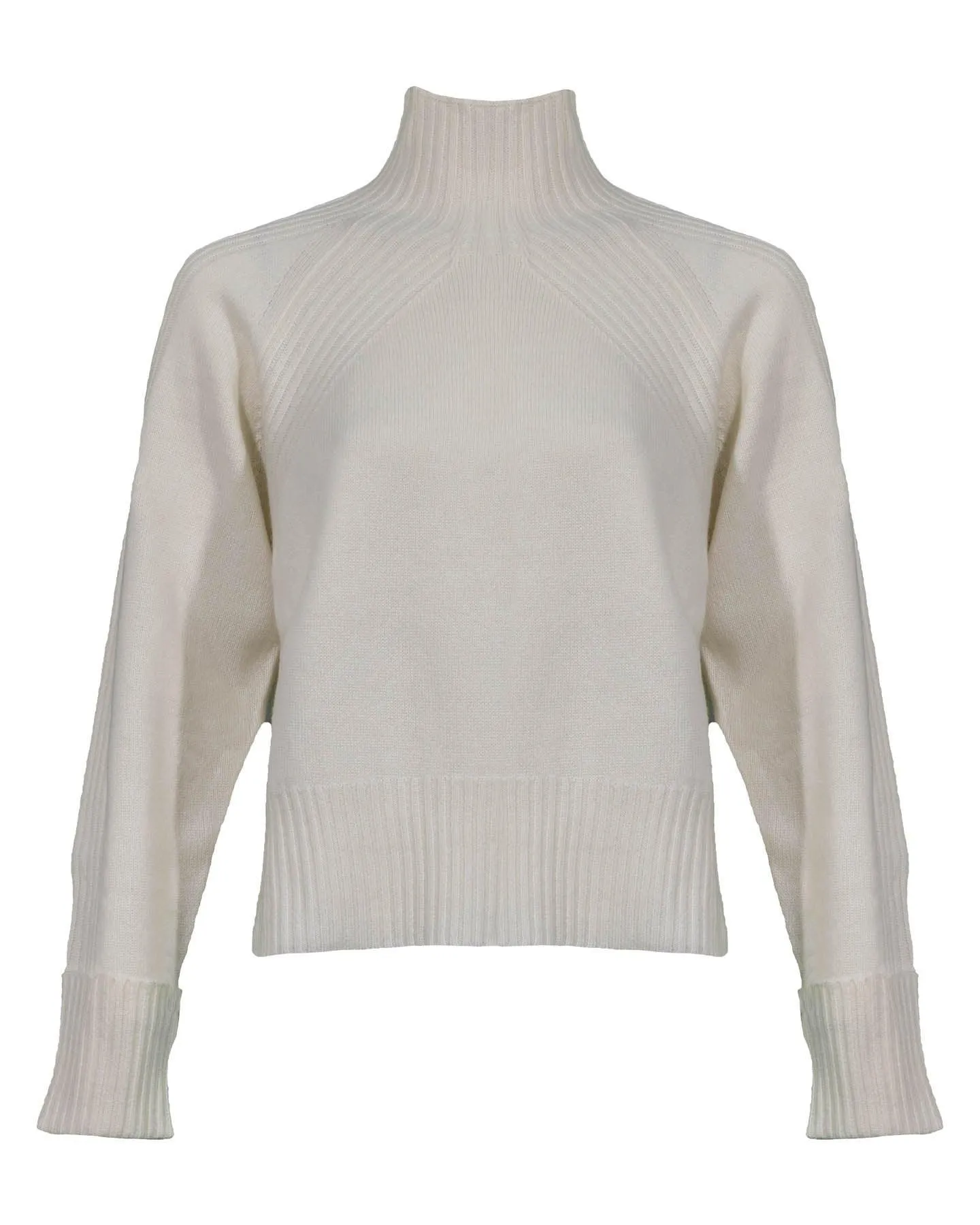 Mock Neck Wool Cashmere Sweater