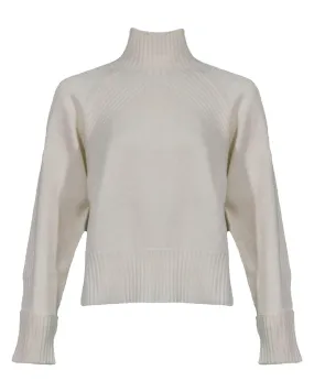 Mock Neck Wool Cashmere Sweater